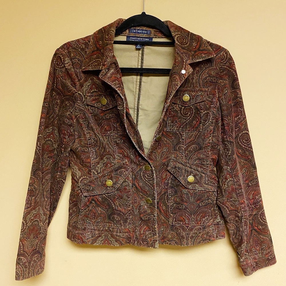 Corduroy Boho (Bohemian) Print Jacket